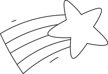 Shooting Star with Trail Doodle