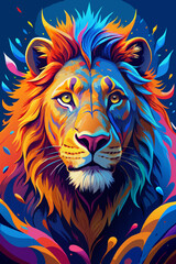 lion head vector