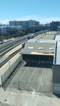 Caltrans train leaving station