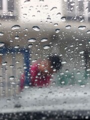 raindrops on window