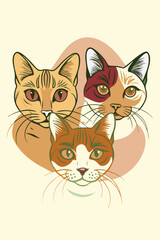 vector illustration of a cat