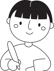 Child Drawing at Desk