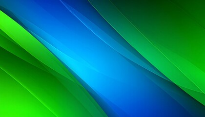 Abstract graphic design with diagonal stripes of vibrant green and blue
