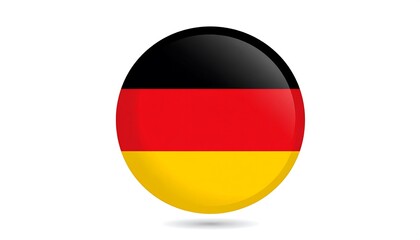 Circular German flag icon