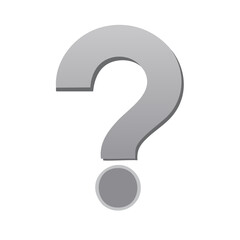 Gray Question Mark Icon Symbol Isolated on White Background Uncertainty and Confusion Concept Graphic