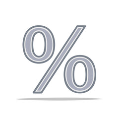 Simple Percent Sign Icon with Grey Outline, Design Element for Sales, Pricing, Discounts and Special Offers