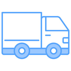 Fototapeta premium Truck Blue Icon