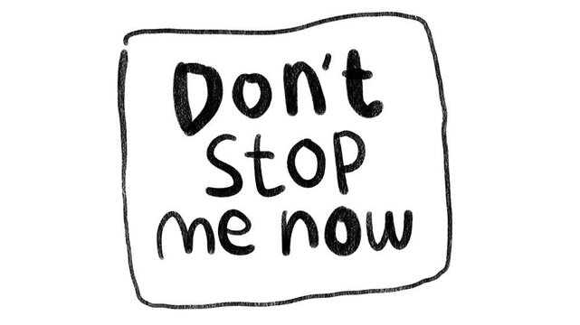Inspirational hand-lettered message written in cursive black letters on a white background, encouraging determination and enthusiasm. Ideal visual for motivation, positivity, and perseverance themes