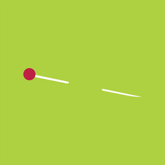 Illustration pin needle sticky