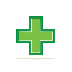 Obraz premium Stylized lime plus symbol used in medicine, pharmacy, hospitals, and clinics