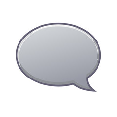 Grey Speech Bubble Icon Communication Social Media Discussion Vector