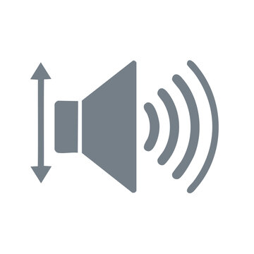 Sound volume speaker icon with arrows volume control symbol sign