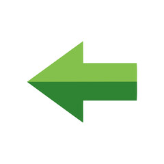 Vibrant Green Arrow Pointing Left Icon Directional Indicator Navigation Back Button