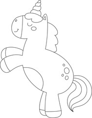 Standing Unicorn Doodle