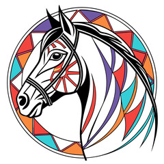 horse head vector