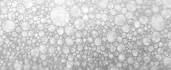 Macro shot of soap bubbles. Bubbles are generally made with soap and water.