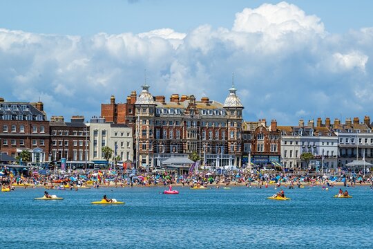 Weymouth seaside and beach, Esplanade, Weymouth, Dorset, England