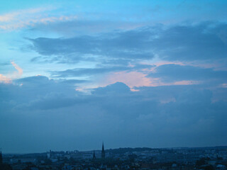 clouds over the city