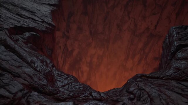 Eerie landscape with jagged rocks under a swirling sky, captured from a low angle. Perfect for a dramatic, atmospheric video backdrop. Live desktop wallpaper.