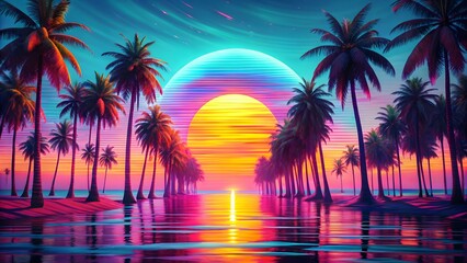 Tropical Sunset Landscape