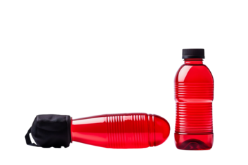 Bottle near floor glute bridge setup