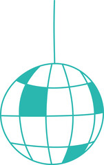 Geometric Disco Ball Hanging Doodle