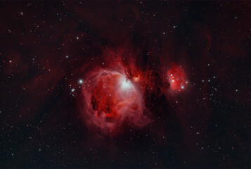 Orion Nebula, with running man nebula, long exposure