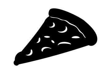 Delicious pizza slice with pepperoni vector, slice of pizza