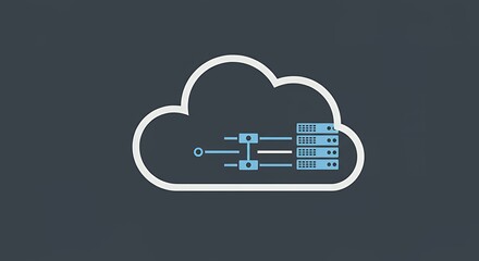 Fototapeta premium Data Cloud Network Symbol
