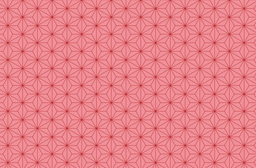 日本の伝統文様の背景・麻の葉文様のパターン・スウォッチパネルにパターンあり