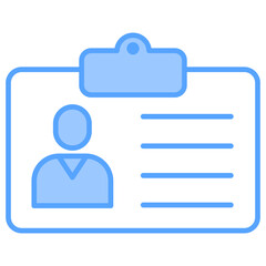 Id Card Blue Icon