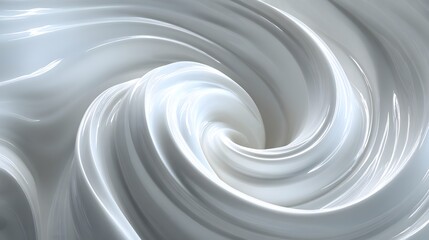 Abstract swirling design in shades of white.
