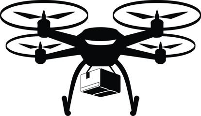 Delivery Drone Silhouette