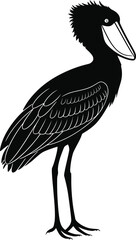 Bird Silhouette of Shoebill Stork