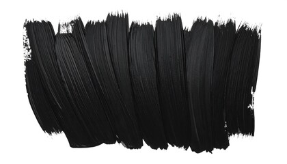 Abstract black paint strokes on white background