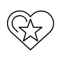 Heart star vector graphic love symbol outline design illustration valentine icon graphic element art