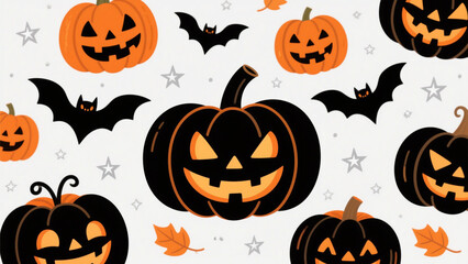 A spooky yet charming Halloween pattern with a bold design. Halloween, Halloween Costumes, Halloween Background, Happy Halloween