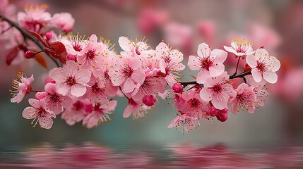 Delicate pink blossoms in spring.