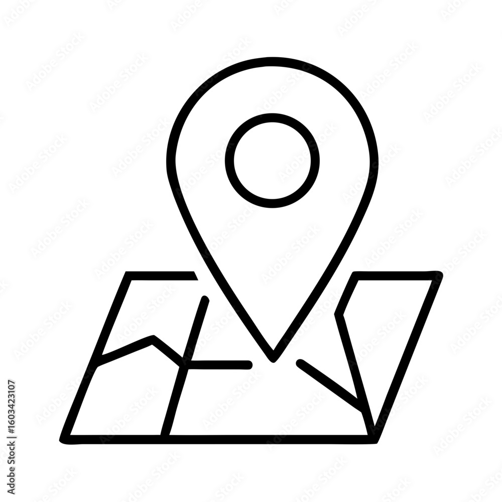 Poster find location pin on map icon vector illustration gps navigation destination pointer symbol design