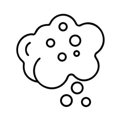 Illustration of a cloud with circles for weather forecast and design projects vector art