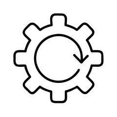 Gear mechanism process automation workflow cycle icon vector illustration symbol design element