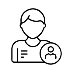 Add new user profile icon vector graphic illustration for social media and website design use