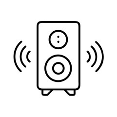 Speaker sound system audio music loud volume bass stereo hifi dj entertainment listening device icon