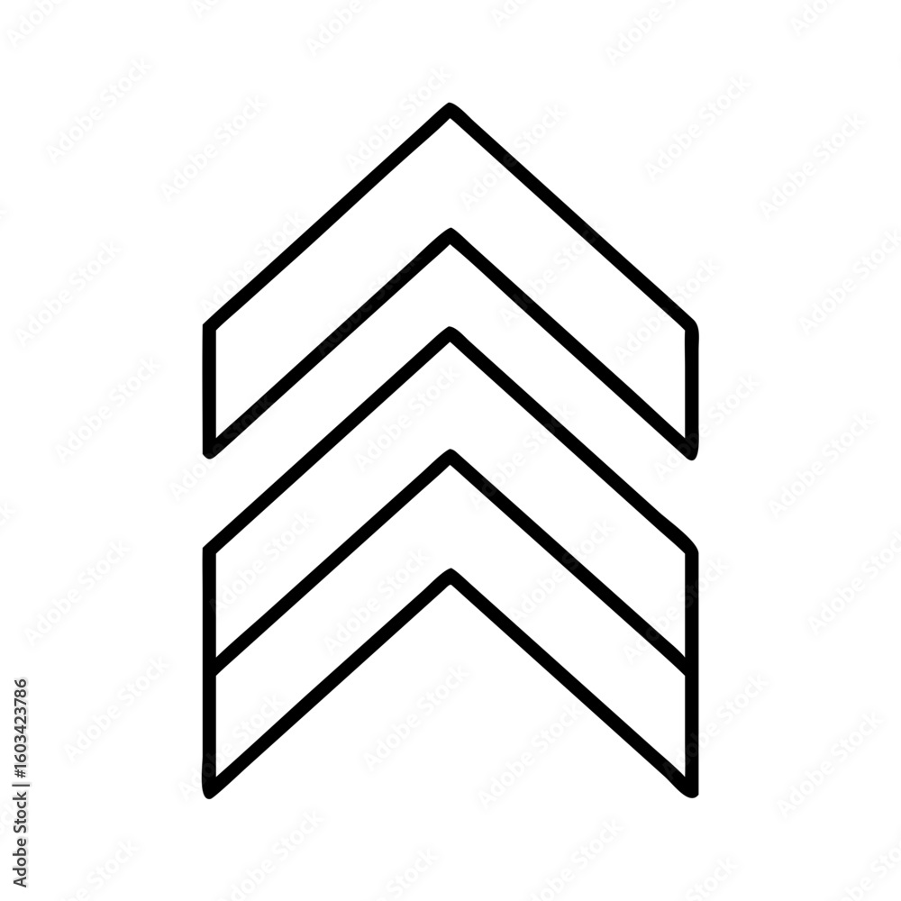 Poster Chevron arrow up vector graphic design element for web design interface user interface and apps
