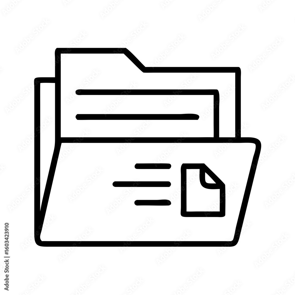 Poster folder icon vector file document data storage archive organization management information system