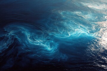 Ocean Surface Patterns of flow, swirls, texture, sunlight. Science, marine, travel