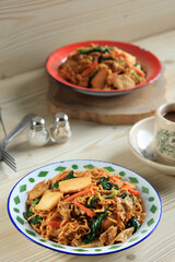 Indonesian Mie Goreng Telur with Vegetable and Eggs