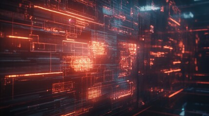 Abstract digital wall