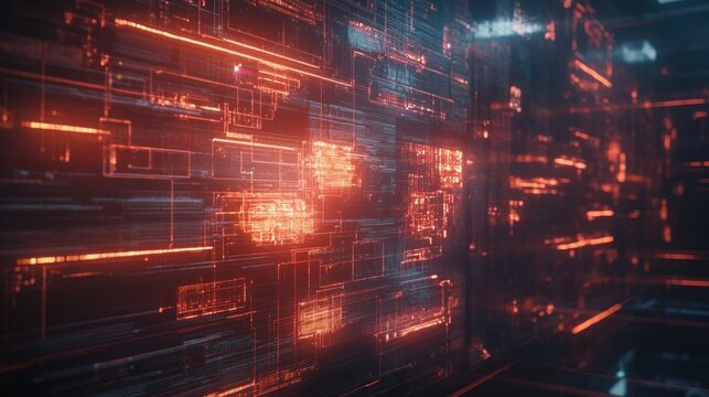 Abstract digital wall