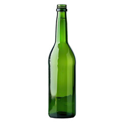 Green glass bottle, upright, full shot
